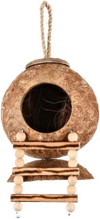 Golden Tree Coconut Bird House with 3 Ladders