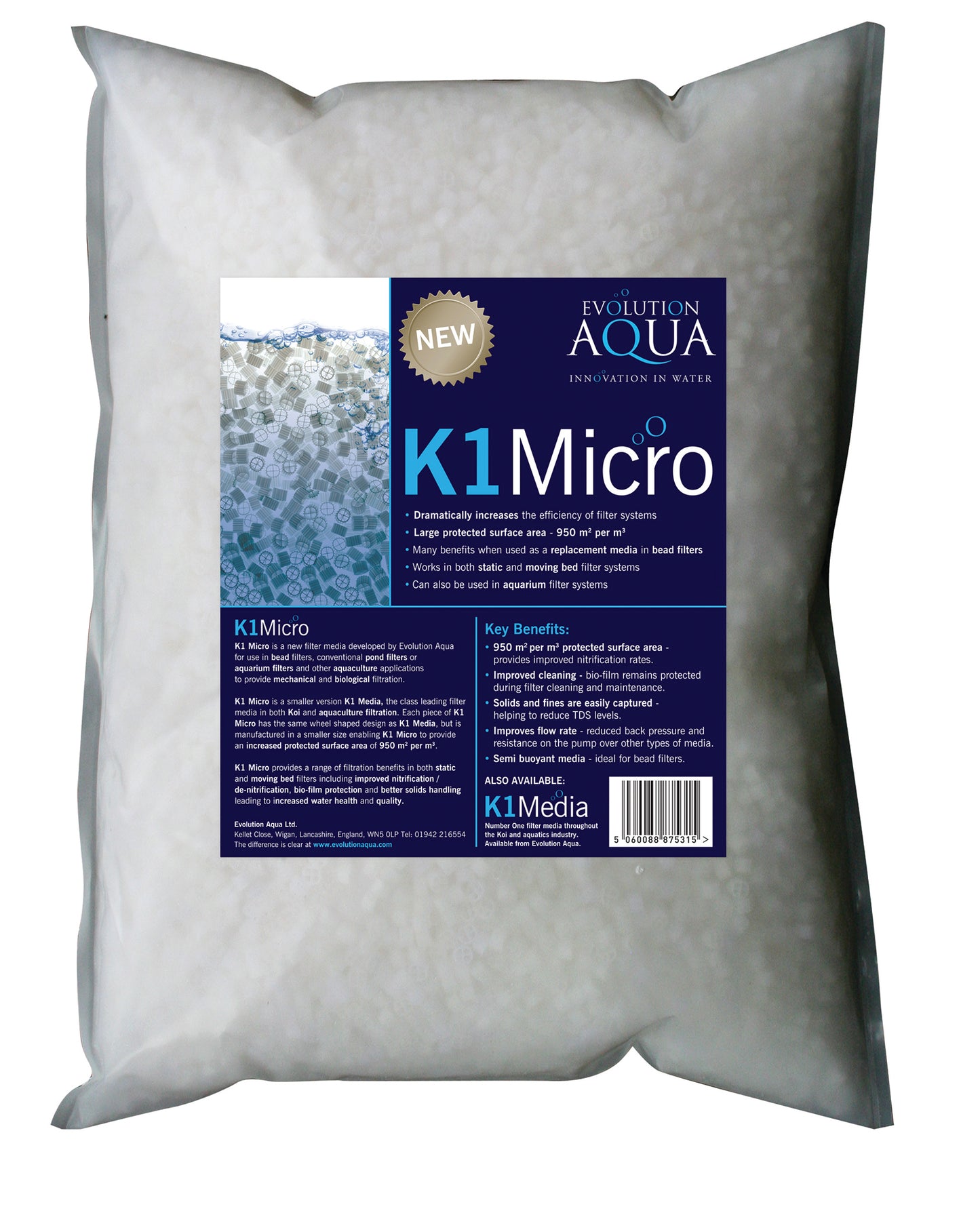 Evolution Aqua K1 MICRO Filter Media