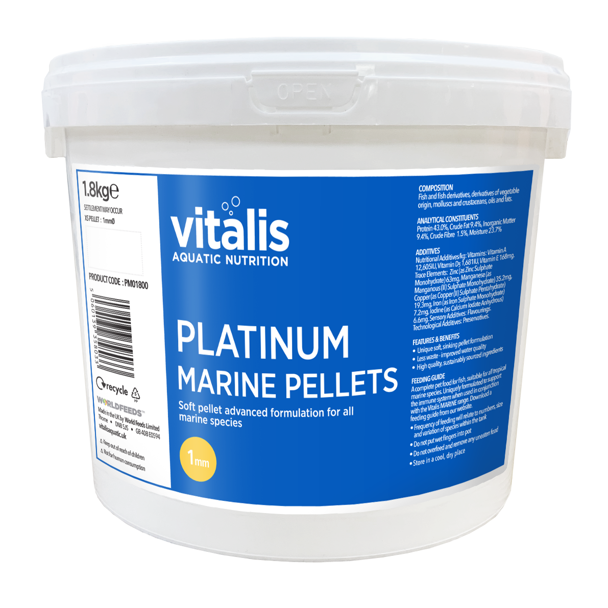 Vitalis Platinum Pellets 1mm 140g